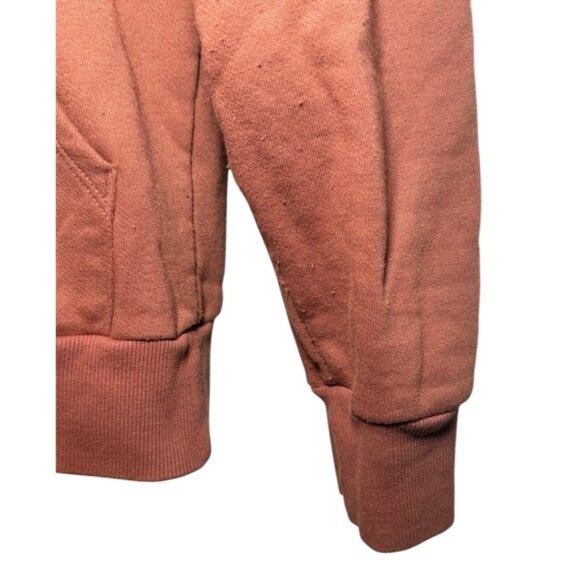 Alo Yoga Everyday Womens Small Full Zip Hoodie Rust Sweatshirt Drawstrings - Picture 7 of 9